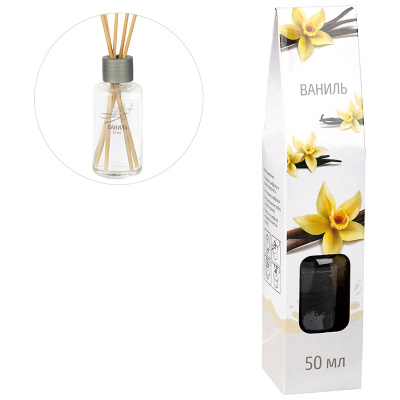 Диффузор 50мл "Ваниль" для дома с палочками (1/20/60)