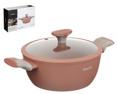 Кастрюля 3,8л d24х10см антипр. покрытие, инд. SATOSHI Комбелло (1/6)