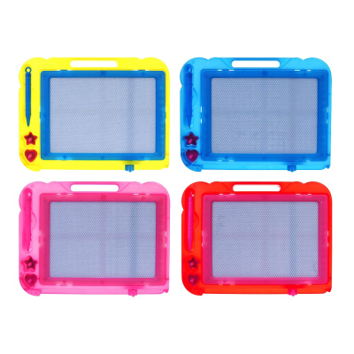 Доска для рисования с 3-мя штампами (пластик) 20*27см (4цв) (12/96)