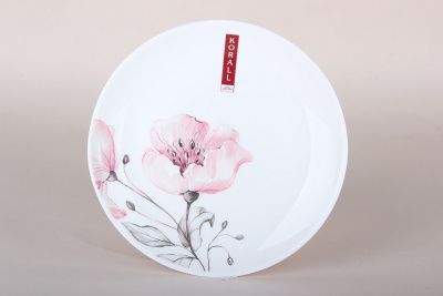 Тарелка 19см плоская Amore стеклокер. (6/72)