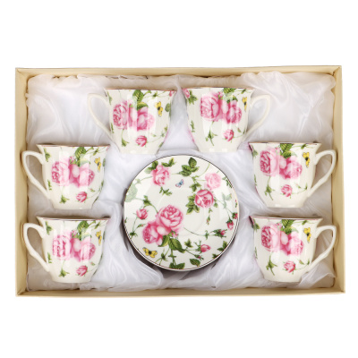 Набор чайный 12 пр., 220мл, 14см, Розовый сад фарфор MILLIMI (1)