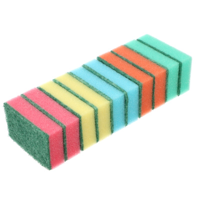 Набор губок 10шт д/посуды VETTA "Прима" 8*5*2,5см пласт.(40/40)