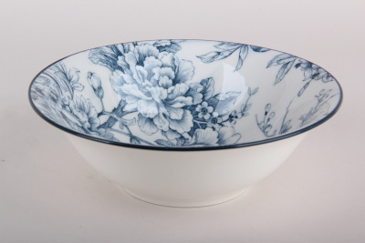 "Blue garden" Салатник 18см 550мл (фарфор) (12/72)