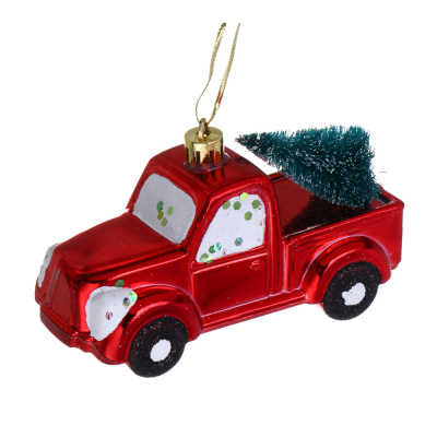 Подвеска декор., "Машинка", 11х5,3х6,5см, пластик СНОУ БУМ (1/12)