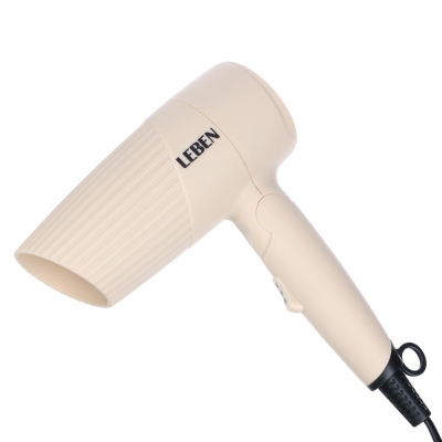 Фен складной, 1200 Вт, 2 скорости, корпус софт тач, бежевый LEBEN (1/24)
