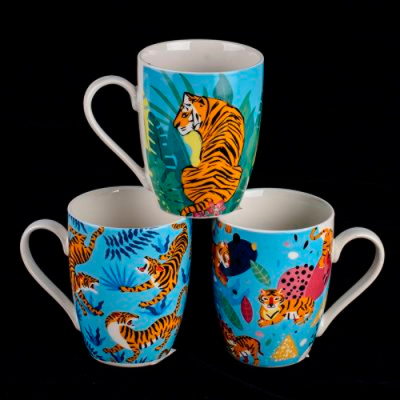 Кружка чайная 330мл Животный мир H007 керам.(12/72)