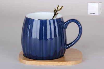 Пара чайная 400мл п/у микс (4цв) фарф (1/24)