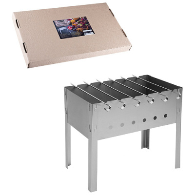 Мангал ECOS сборно-разборный 400х240х350мм, 0,50мм с 6 шампурами, в коробке(1/10)