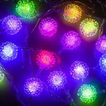 Гирлянда элек.15LED 3м в форме "Рамбутан" RG/RB хамелион,автореж.220В СНОУ БУМ (1/300)