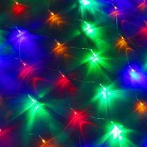 Гирлянда электр. Сетка, 144LED, 1,6x1,6м, мультцвет, 8 реж, прозрачный провод 220В СНОУ БУМ (1/80)